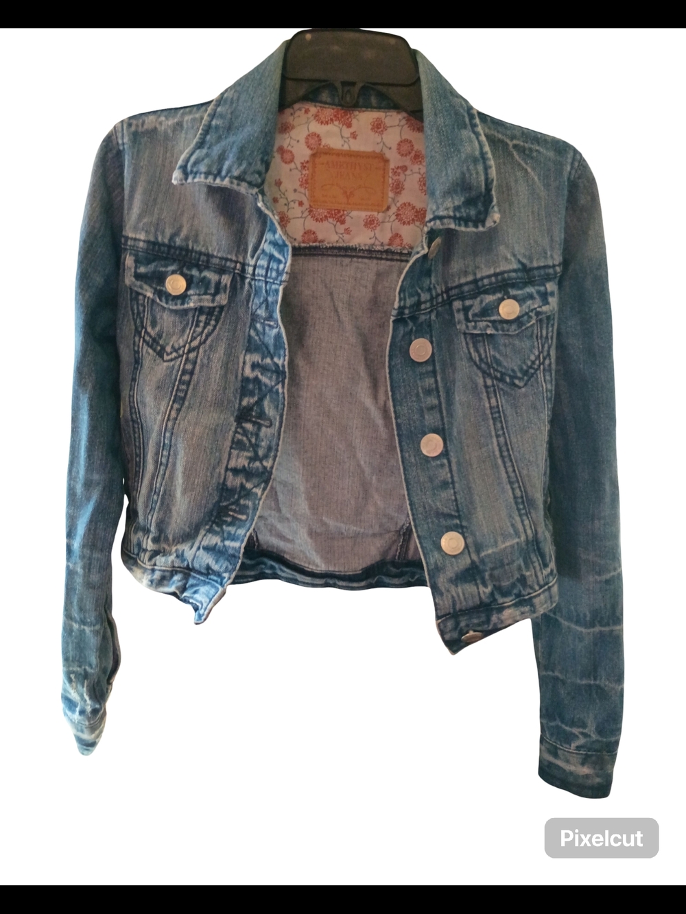 Amethyst Jeans Light Blue Denim Jean Jacket - Picture 6 of 15